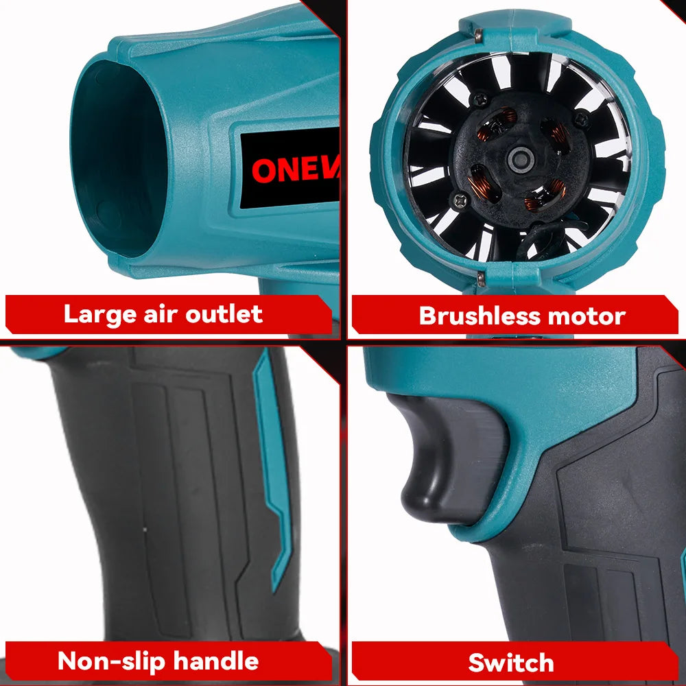 High Power Brushless Cordless Electric Turbo Jet Fan  /  2000W Air Blower  / Dust, Snow Removal / Power Tool  / For Makita Battery Pin