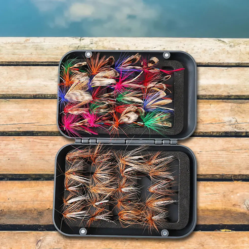 60/41pcs Box  /  Bionic Fly Hook Set /  Artificial Insect Fishing Baits /  Bionic Insects Flies with Box Fly Fishing Lures for Trout & Carp