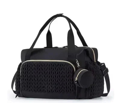 Diaper Bag Tote / Waterproof / Hospital Bag for Labor & Delivery / Newborn Bag with zippered Pacifier Case / Travel Diaper Tote / Lots of Pockets (Inside and Outside), one Insulated plus a Pacifier zip pouch also !