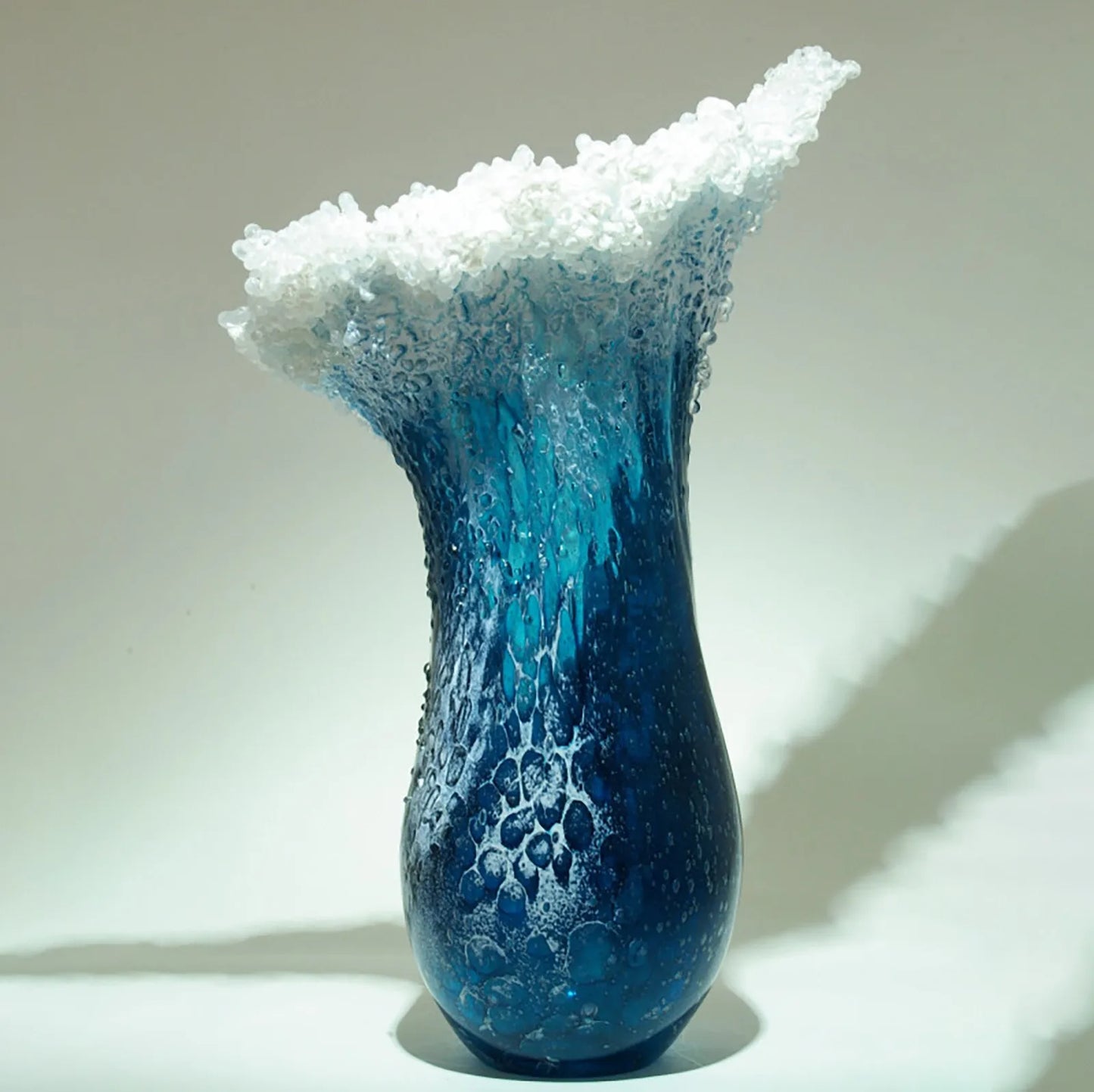 Sea Wave Vase / Wavy Vase  / Resin  / Blue Wavy Vase  /  For Office  / Living Room  / Decorations  / Decor