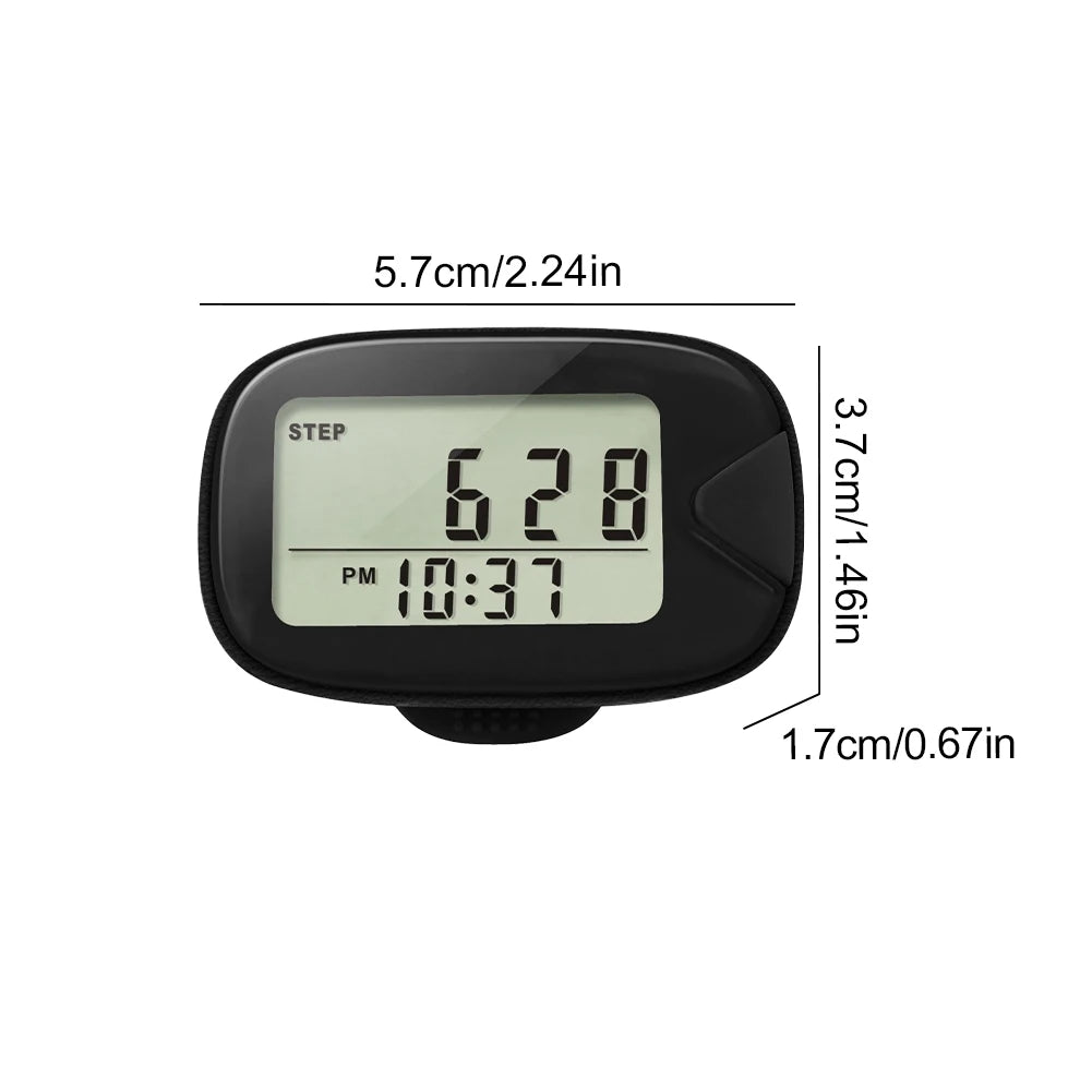 Walking / Pedometer / Clip On Step Counter  / LCD Display /  Accurate Step Tracker /  Multi-Function Electronic Pedometer /  for Walking and Running