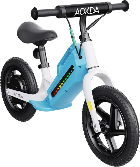 Electric Balance Bikes for Kids / 180W Electric Balance Bike / 12" Pneumatic Tire  / 21.6V/5.2Ah Battery /  Boys & Girls E-Bike / 3-6 Years