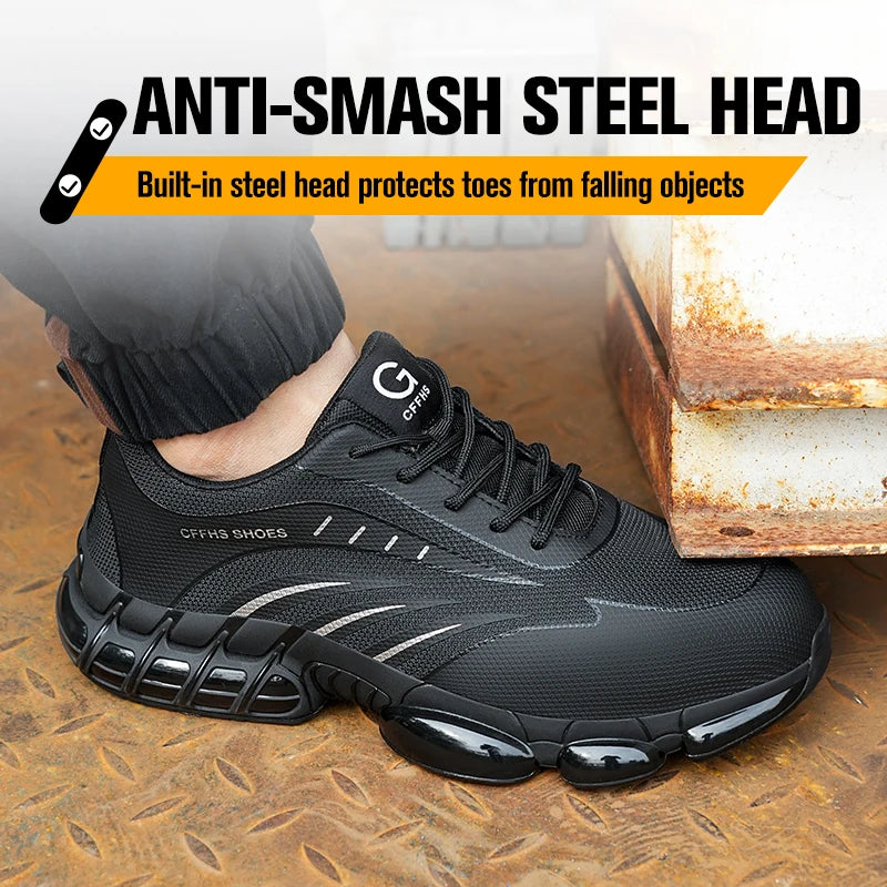 **Breathable / Lightweight and Comfortable / Anti-Smash and Anti-Puncture Safety Shoes