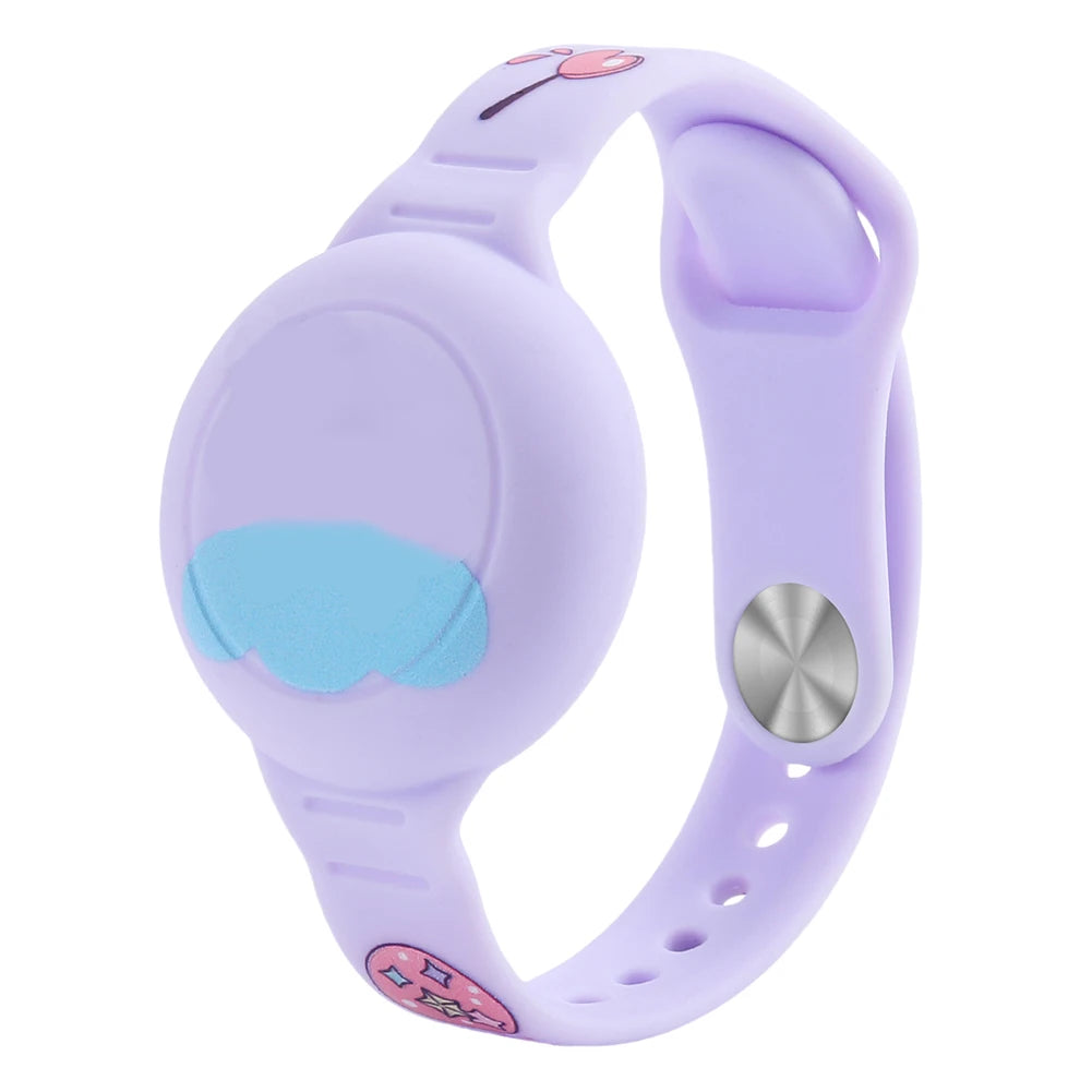 Cute Waterproof Silicone Toddler GPS Tracker Wristband for AirTag / Kids / Cartoon Design / Lightweight
