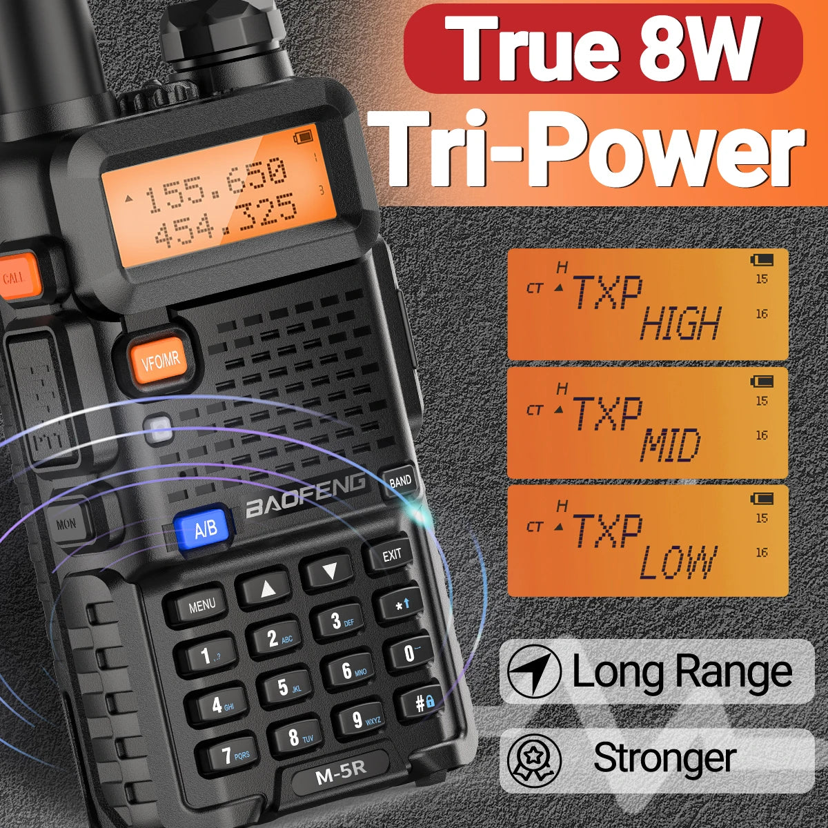 8W Walkie Talkie Multi Band w/Flashlight / Type-C / Wireless / Copy Frequency AM / Long Range For UV-5R / Two Way Radio
