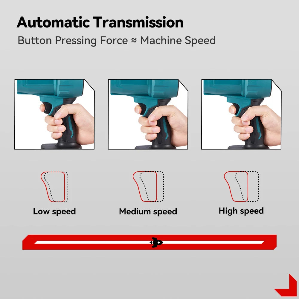 High Power Brushless Cordless Electric Turbo Jet Fan  /  2000W Air Blower  / Dust, Snow Removal / Power Tool  / For Makita Battery Pin