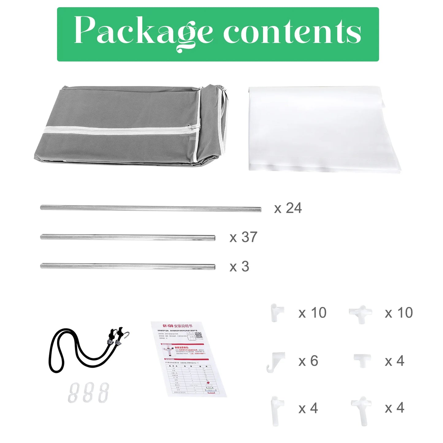 Garment Rack / Closet Wardrobe Organizer / Storage Rack / Portable Clothes, Shoes and Accessories Closet / Dustproof /  Non-woven Fabric / Quick and Easy to Assemble