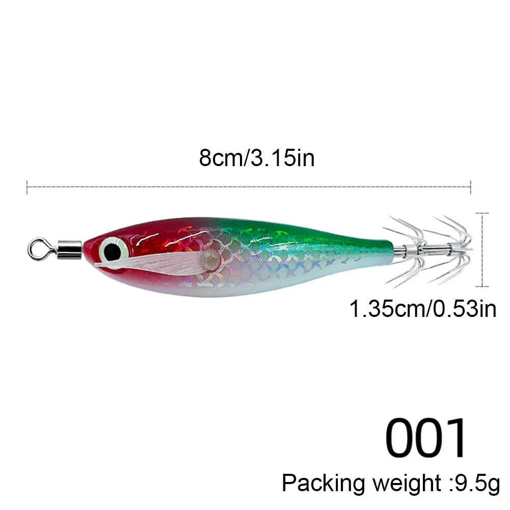 Luminous Squid Hook  /  Cuttlefish  / Attracting Lure  / Double Hook /  Glow In The Dark  / Squid Bait  / Fake Octopus Bait for Octopus Squid