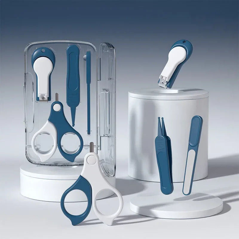 Newborn  / Baby Nail Scissor  /  Baby Nail Care Tool / Kid Safe /  Portable Nail Clipper Trimmer Tweezer with Box  / Children's Manicure Kit