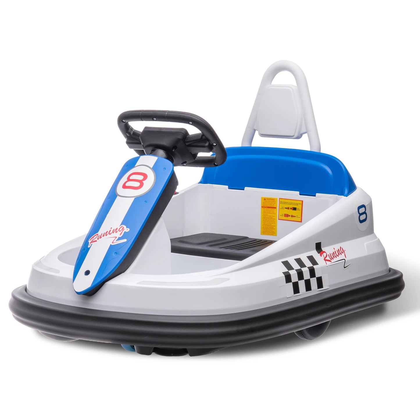 Bumper Car for Toddlers /  6V Electric Ride On Toys for Kids /  1.9 MPH Max Speed  /  Steering Wheel 360 Degree Spin  /  2-Speeds / Lights / Music