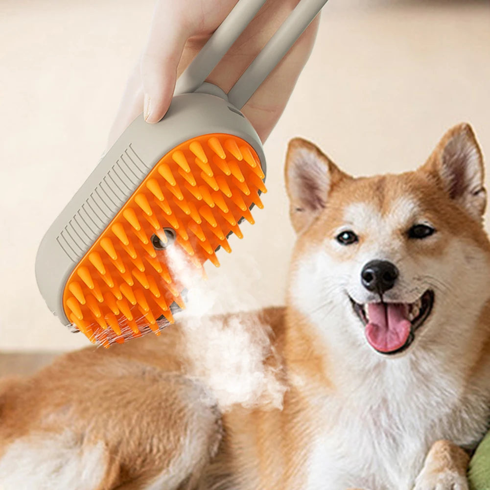 Cat Steam Brush  /  Steamy Dog Brush  /  3 in 1 Electric Spray Cat Hair Brushes  /  USB Rechargeable  /  Dog Grooming Massage Comb  /  for Pet Hairs