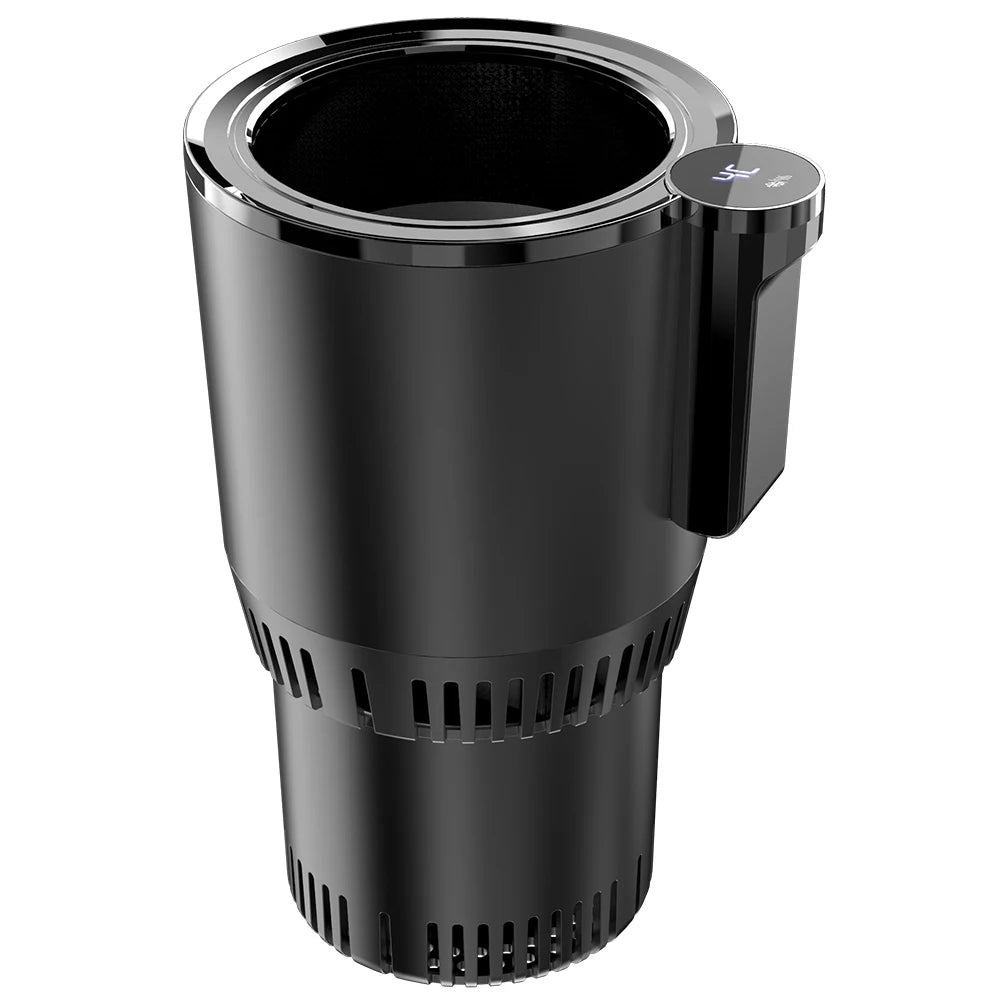 12V Smart Car Cup Warmer/Cooler with Temperature Display /  2-In -1  Bottle Warmer or Can Cooler / Car Smart Hot/Cold Drinks Electric Cup