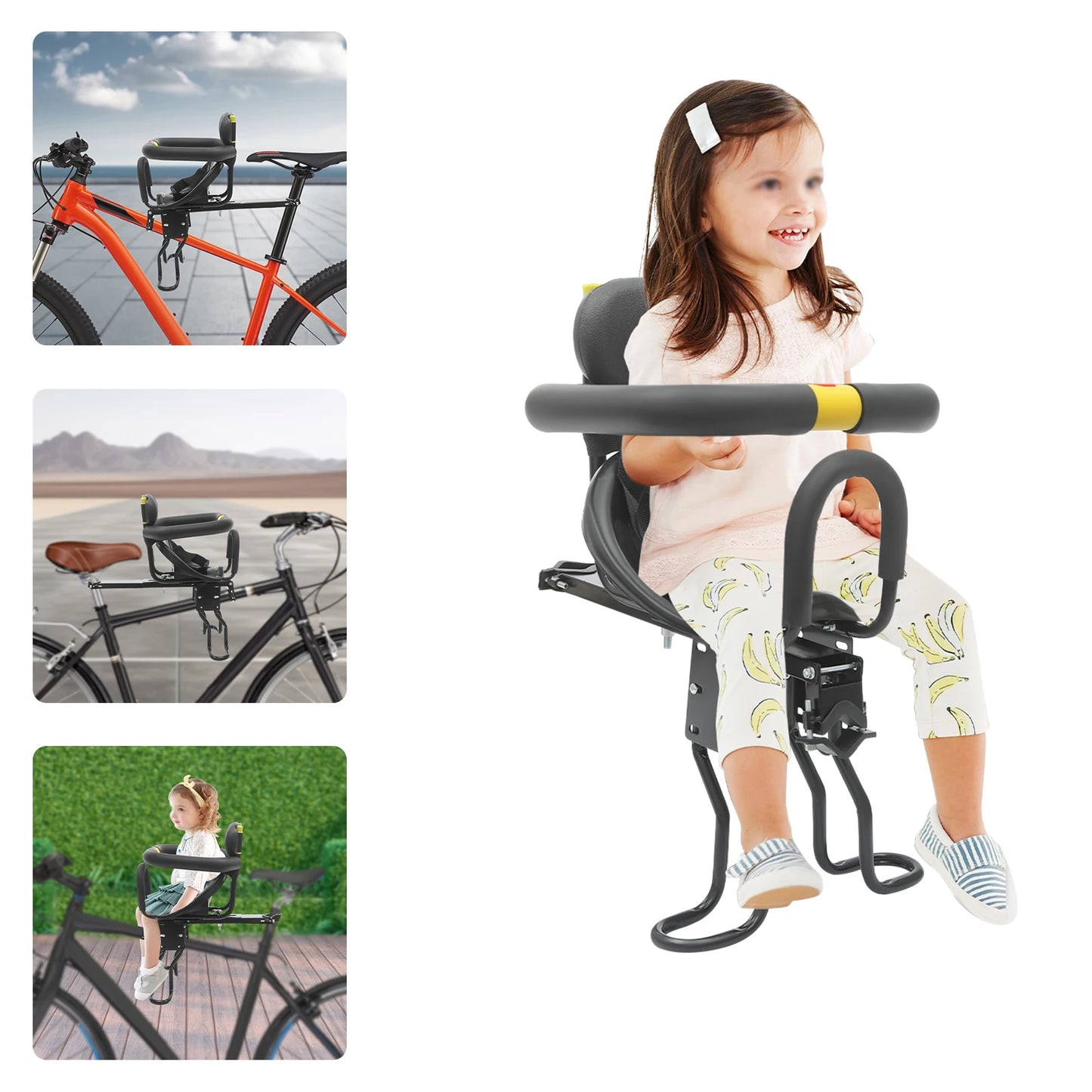Portable Front Mountain Bike Seats /  Bicycle Child Seat /  Baby Bike Seat /  8 Months - 6 Years Old