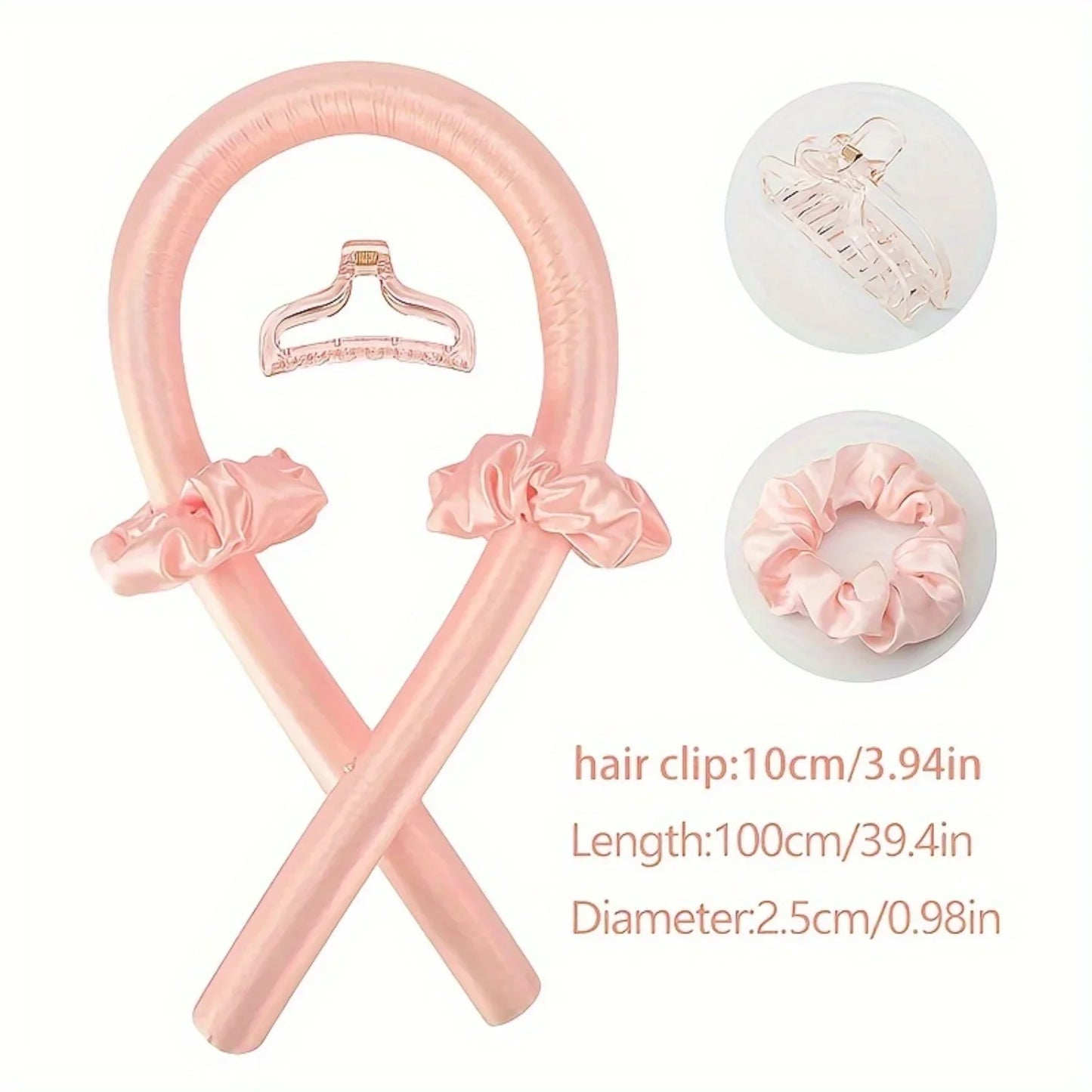 Heatless Curling Set / Satin Hair Rollers for Overnight Curls / Heatless Hair Curlers with Headband / Gentle and Effective