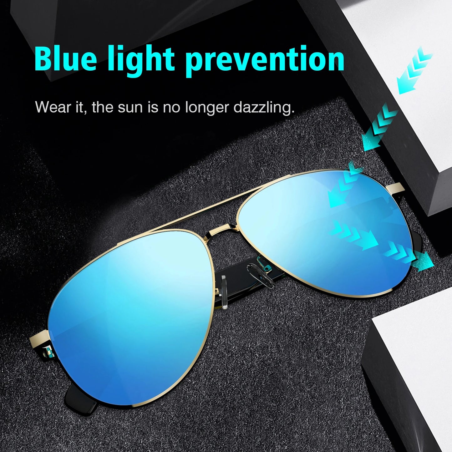 **New Noise Reduction Smart Glasses / Wireless Calls / Music Playback / Touch Voice Assistant / Stylish Blue Light Blocking Sunglasses