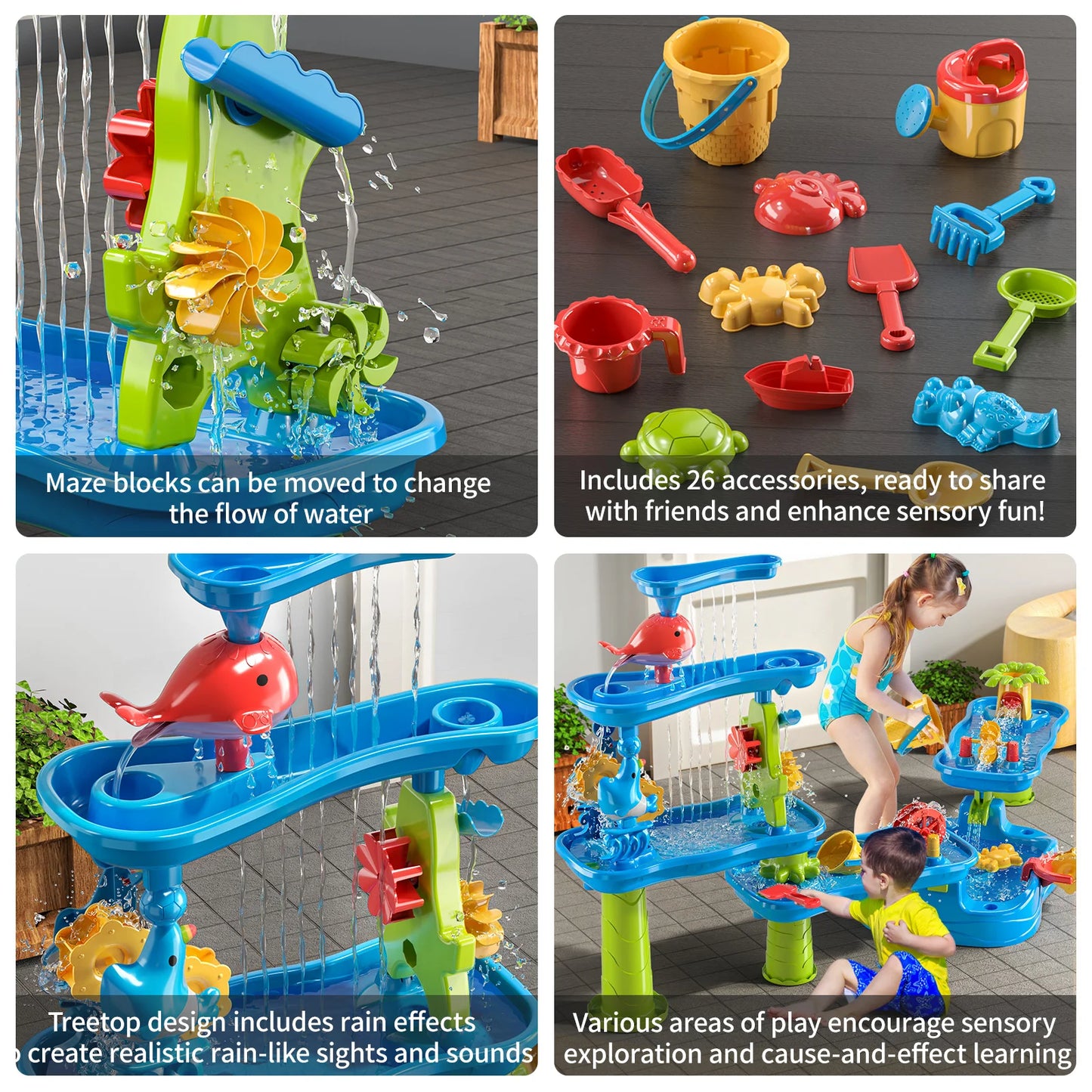 Children's Sand Table and Water Table / 5-layer Outdoor Water Game Toys / Beach Toys