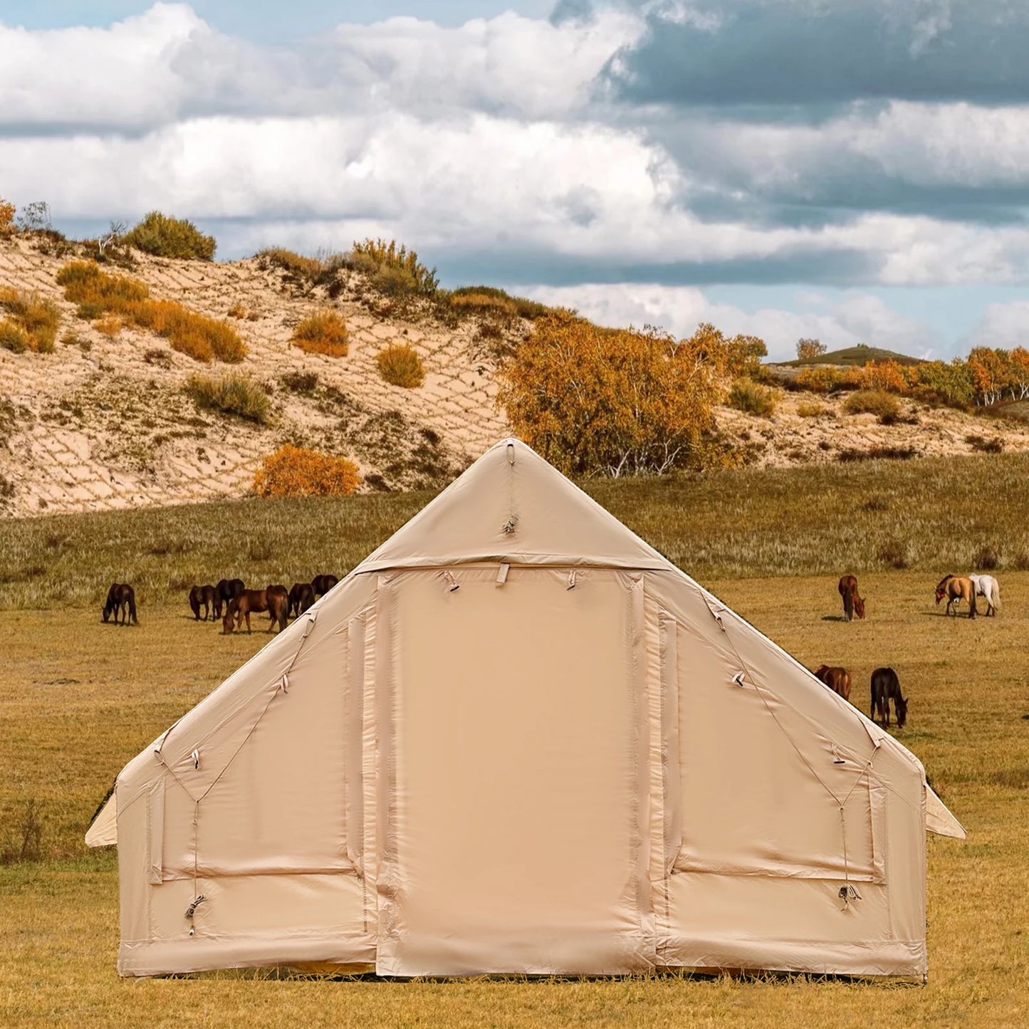 Inflatable Camping Tent / Easy Setup / Waterproof & Windproof / Outdoor Self-Supporting Blow up Tent / Portable