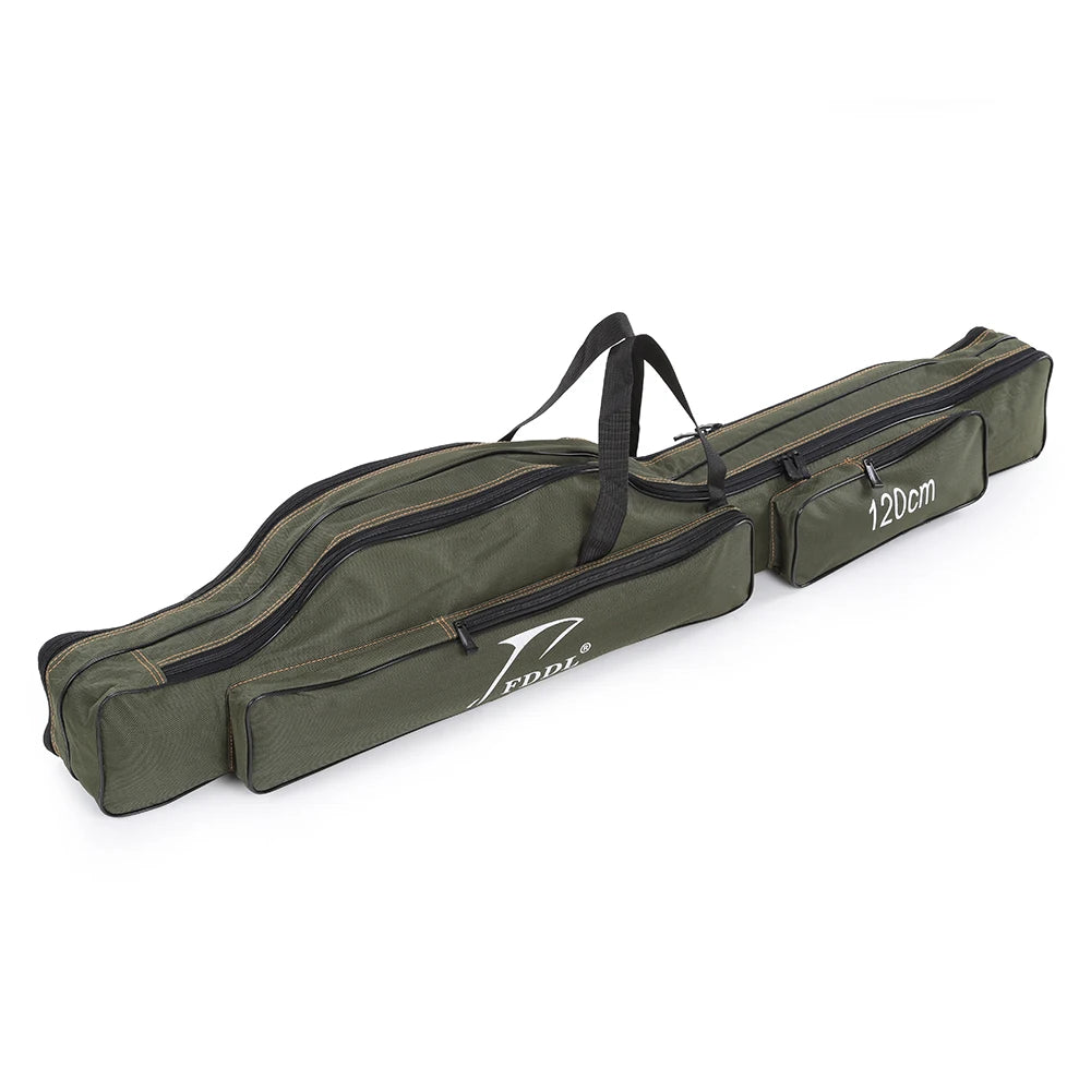 Portable Folding Fishing Rod Carrier  /  Canvas /  Fishing Pole & Tools Storage Bag Case /  Fishing Gear /  Tackle
