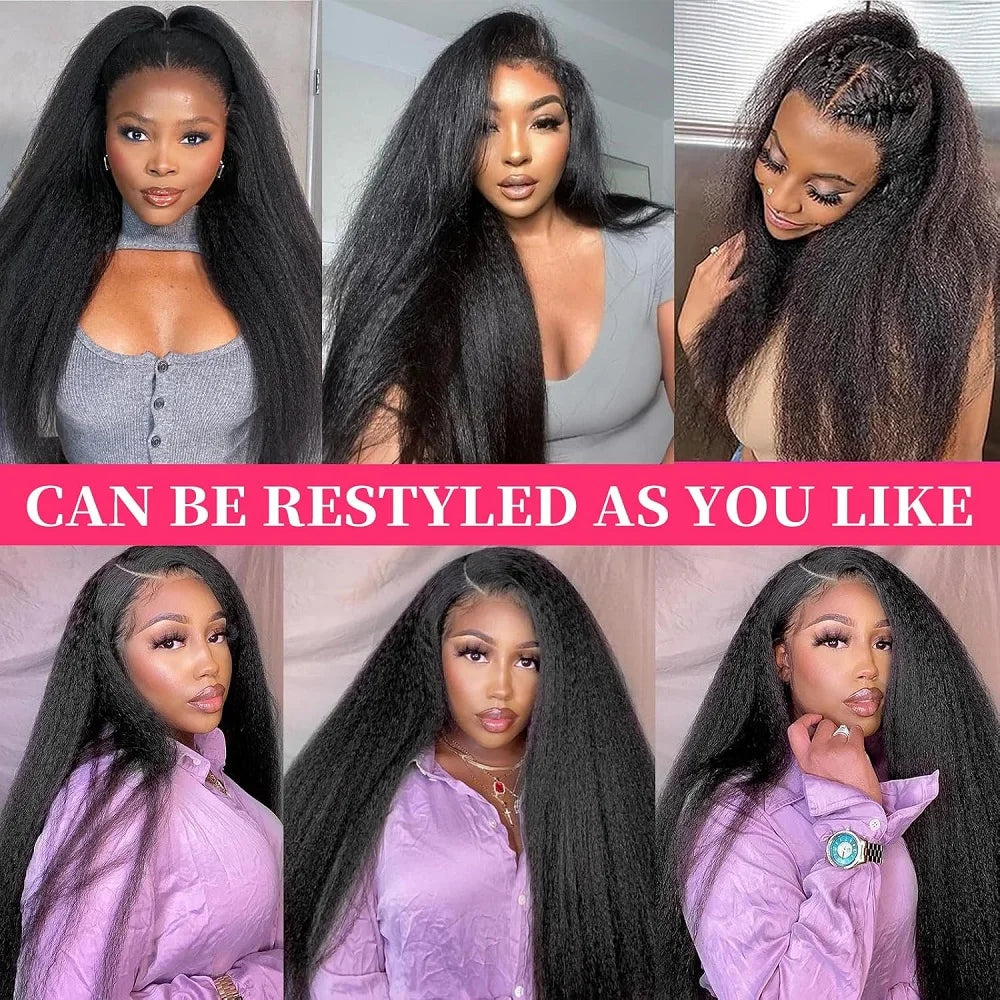 Human Hair Extensions  /  100% Unprocessed Remy Hair Clip in Hair Extensions  /  Real Human Hair /  for Women  /  Kinky  /  Straight