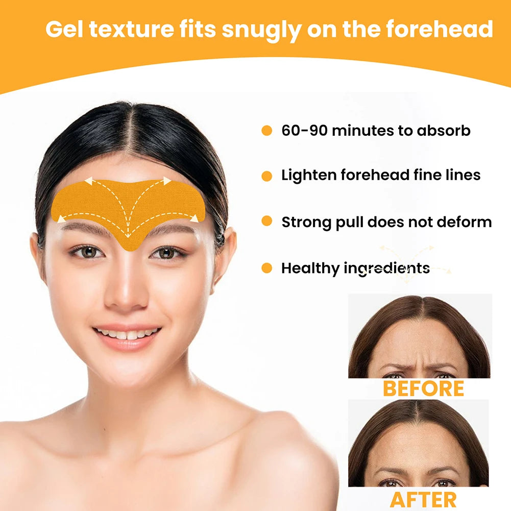 100-10pcs Collagen Forehead Wrinkle Patch  /  Face Mask /  Head Lines Remover Masks /  Lifting /  Anti-Aging Stickers  /  Skin Care  /  Beauty