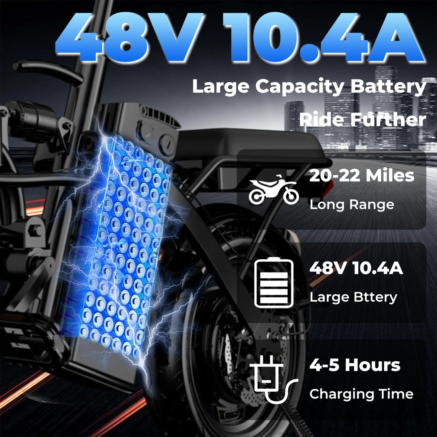 500W Adult Electric Bike \ 20 MPH \ 48V 12Ah Removable Battery / 14 Inch Folding Electric Bike / Multi-Shock Absorption