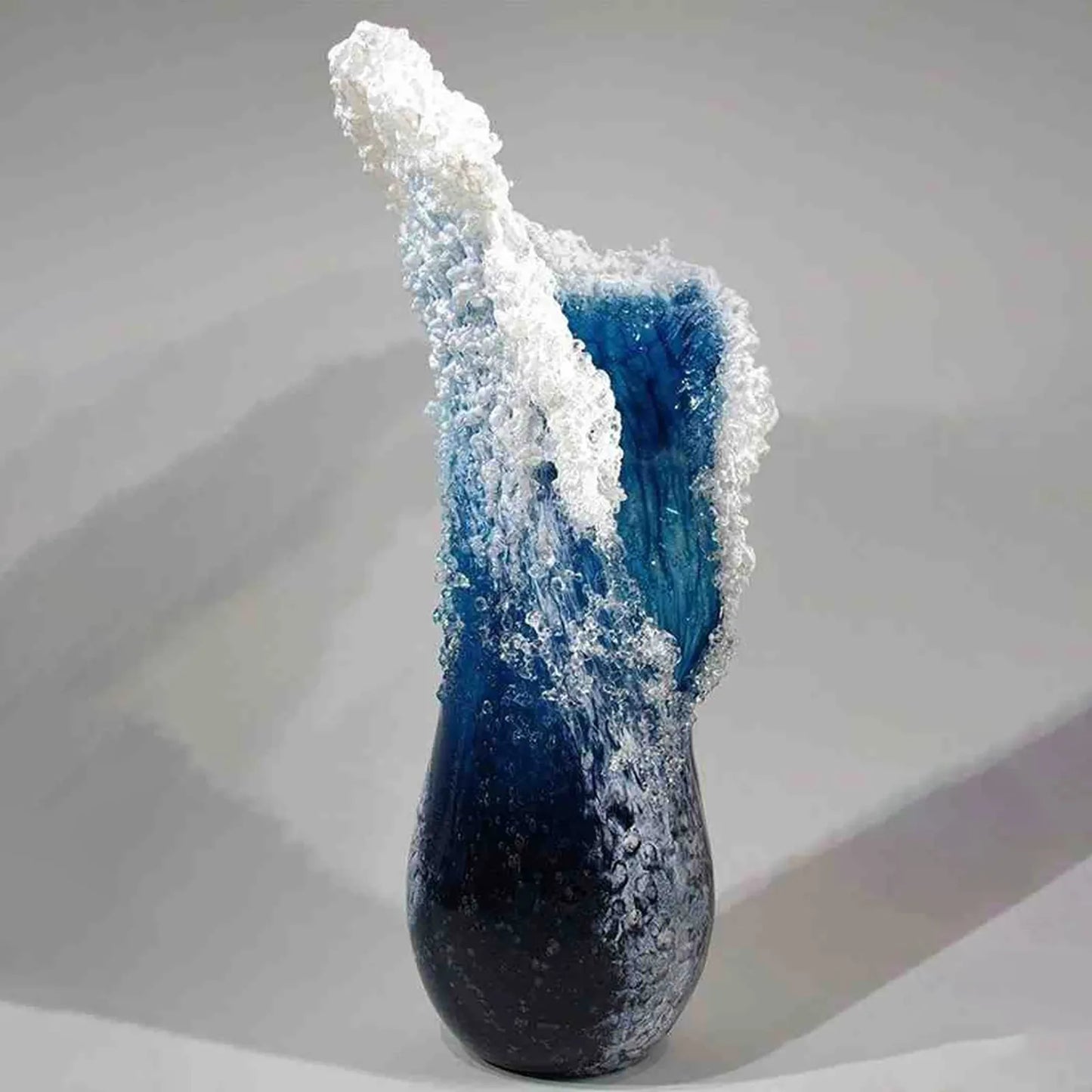 Sea Wave Vase / Wavy Vase  / Resin  / Blue Wavy Vase  /  For Office  / Living Room  / Decorations  / Decor