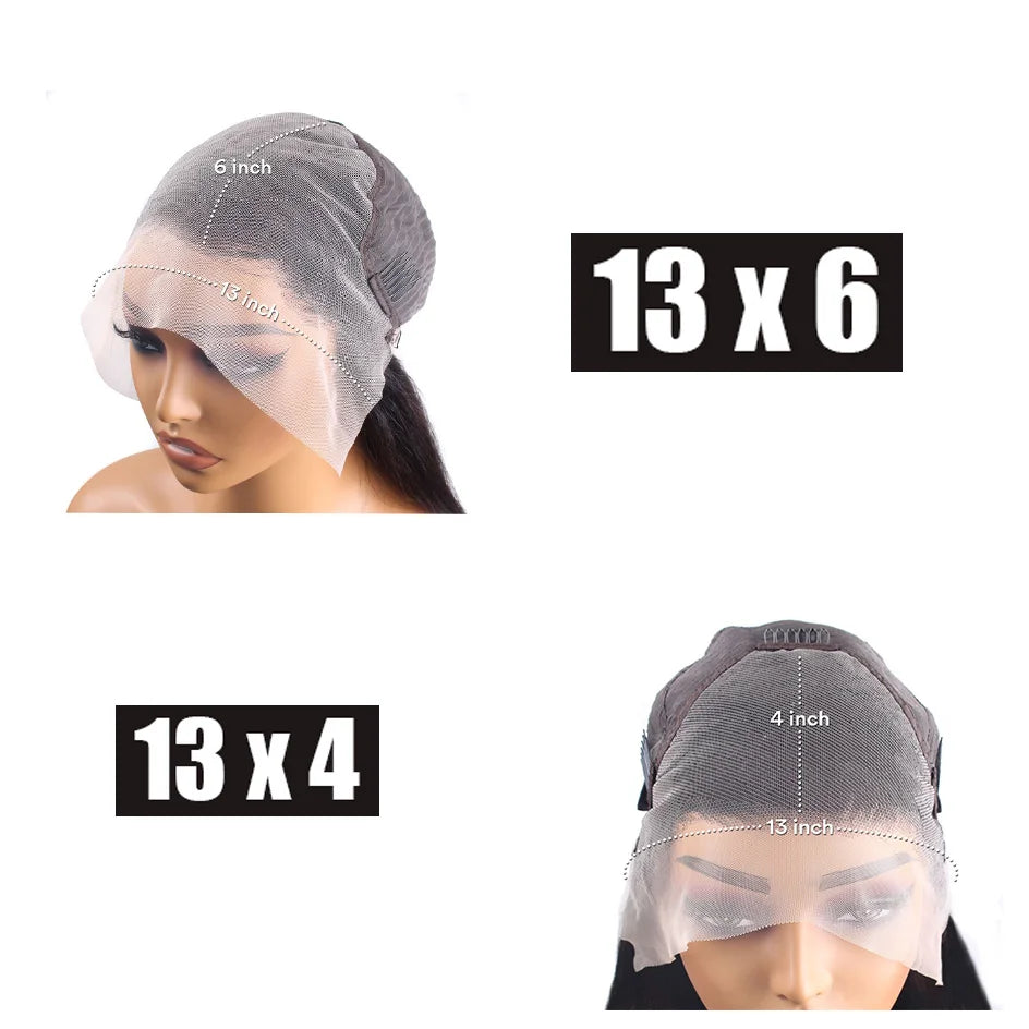 Short Human Hair Wigs / Bob Wig 13x6 Lace Hd Body Wave Wig / 13x4 Hd Lace Frontal Wigs / Loose Body Wave / Black Wig