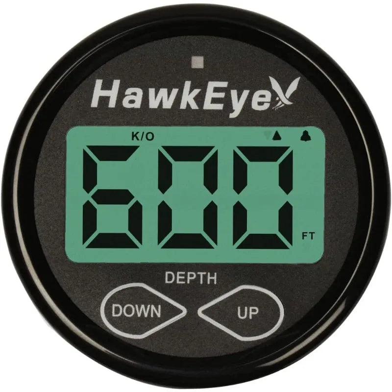 DepthTrax 2B Boat Mount In Dash  /  Digital Depth Finder  /  LCD icon display  /  LED Warning Light