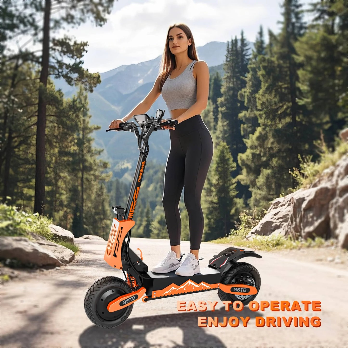 Electric Scooter /  5600W Dual Motor 60V27AH  /  46MPH  /  46Miles Range, / Off-Road Vacuum Tires  /  330LBS Load  /  45°Climbing