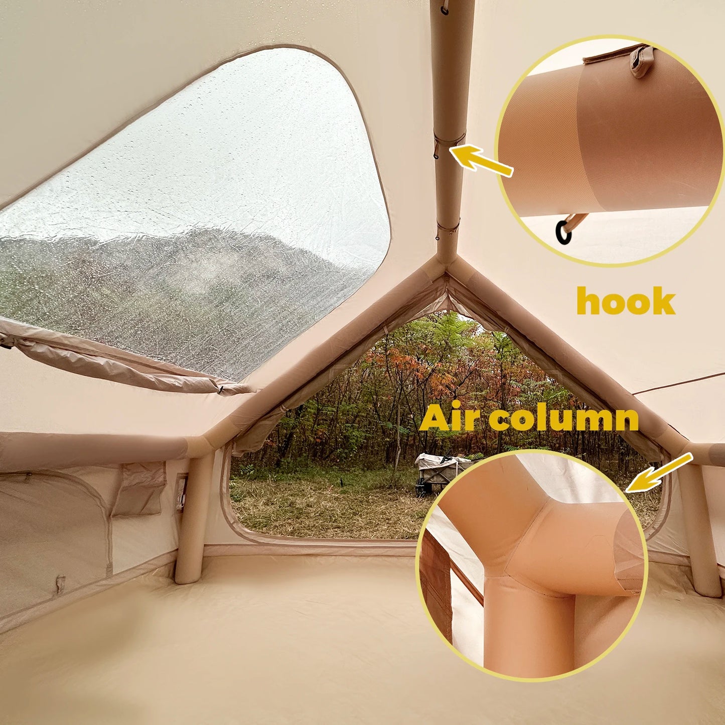 Inflatable Camping Tent / Easy Setup / Waterproof & Windproof / Outdoor Self-Supporting Blow up Tent / Portable