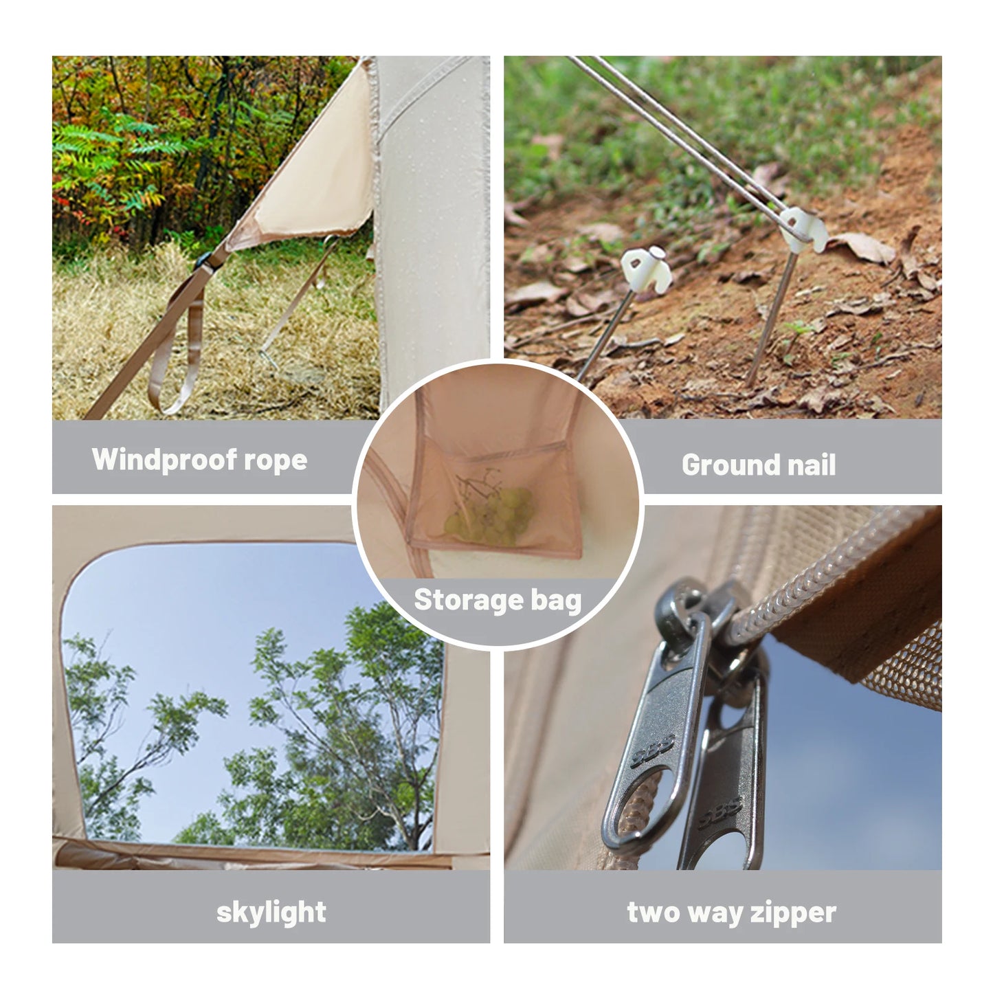 Inflatable Camping Tent / Easy Setup / Waterproof & Windproof / Outdoor Self-Supporting Blow up Tent / Portable