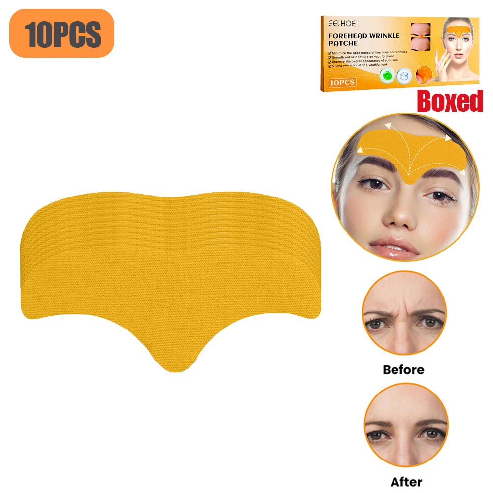100-10pcs Collagen Forehead Wrinkle Patch  /  Face Mask /  Head Lines Remover Masks /  Lifting /  Anti-Aging Stickers  /  Skin Care  /  Beauty