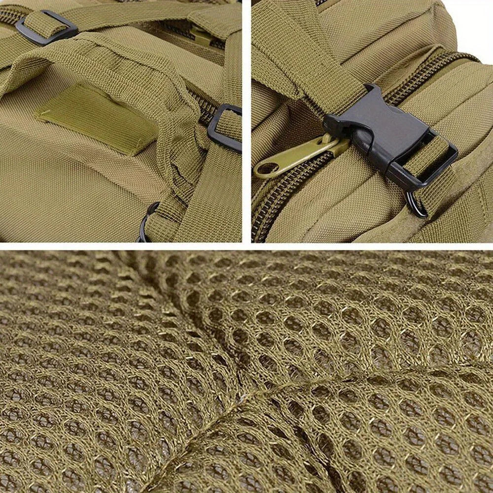30L Outdoor Molle Backpack  /  Canvas Backpack  /  Camping  /  Hiking  /  Fishing