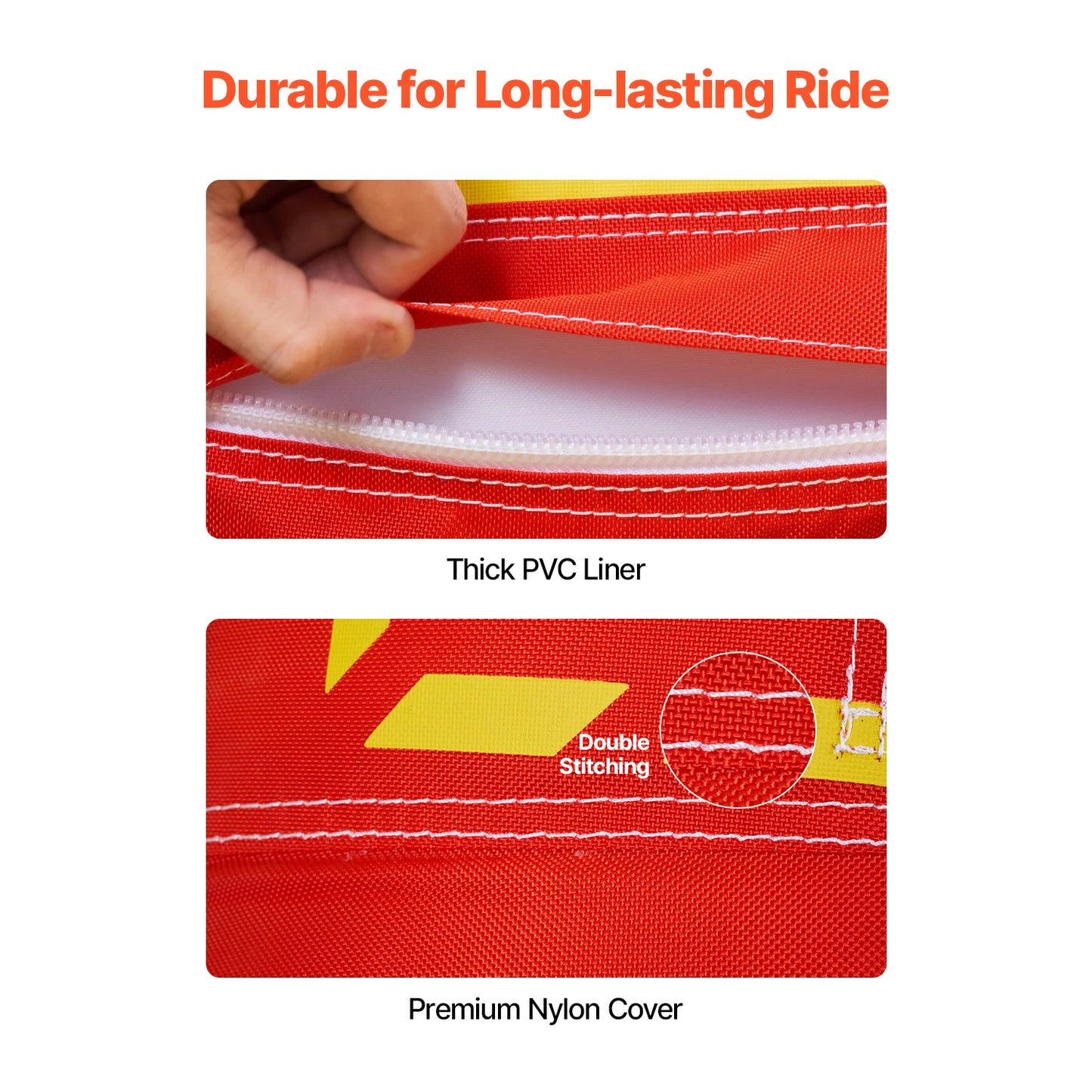 Towable Tubes for Boating  /   1-3 Rider Inflatable Boat Tubes and Towable /   510lbs Capacity /  Hot Dog Water Sport Tube for Boat