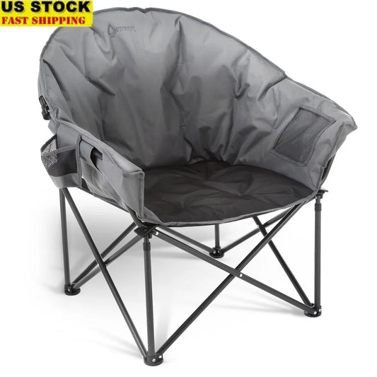 Oversized Heavy-Duty Folding Camping Chair with Cup Holder
External Pocket
Portable
Padded Seat