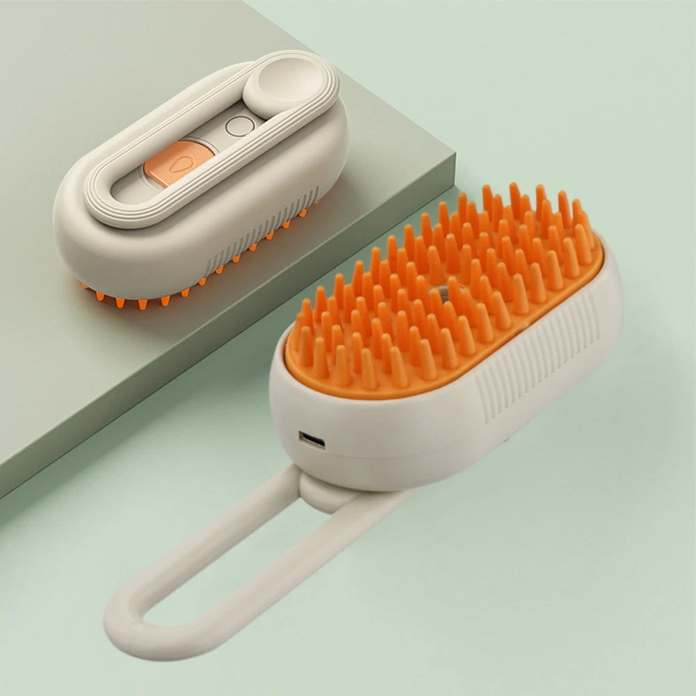 Cat Steam Brush  /  Steamy Dog Brush  /  3 in 1 Electric Spray Cat Hair Brushes  /  USB Rechargeable  /  Dog Grooming Massage Comb  /  for Pet Hairs