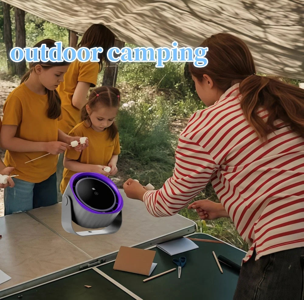 Portable Clip Fan /  Desktop Fan / Touch Screen 360° Adjustable /  3600mAh  / Rechargeable Strong Clamp Fan  / for Home/Office/Travel/Camping