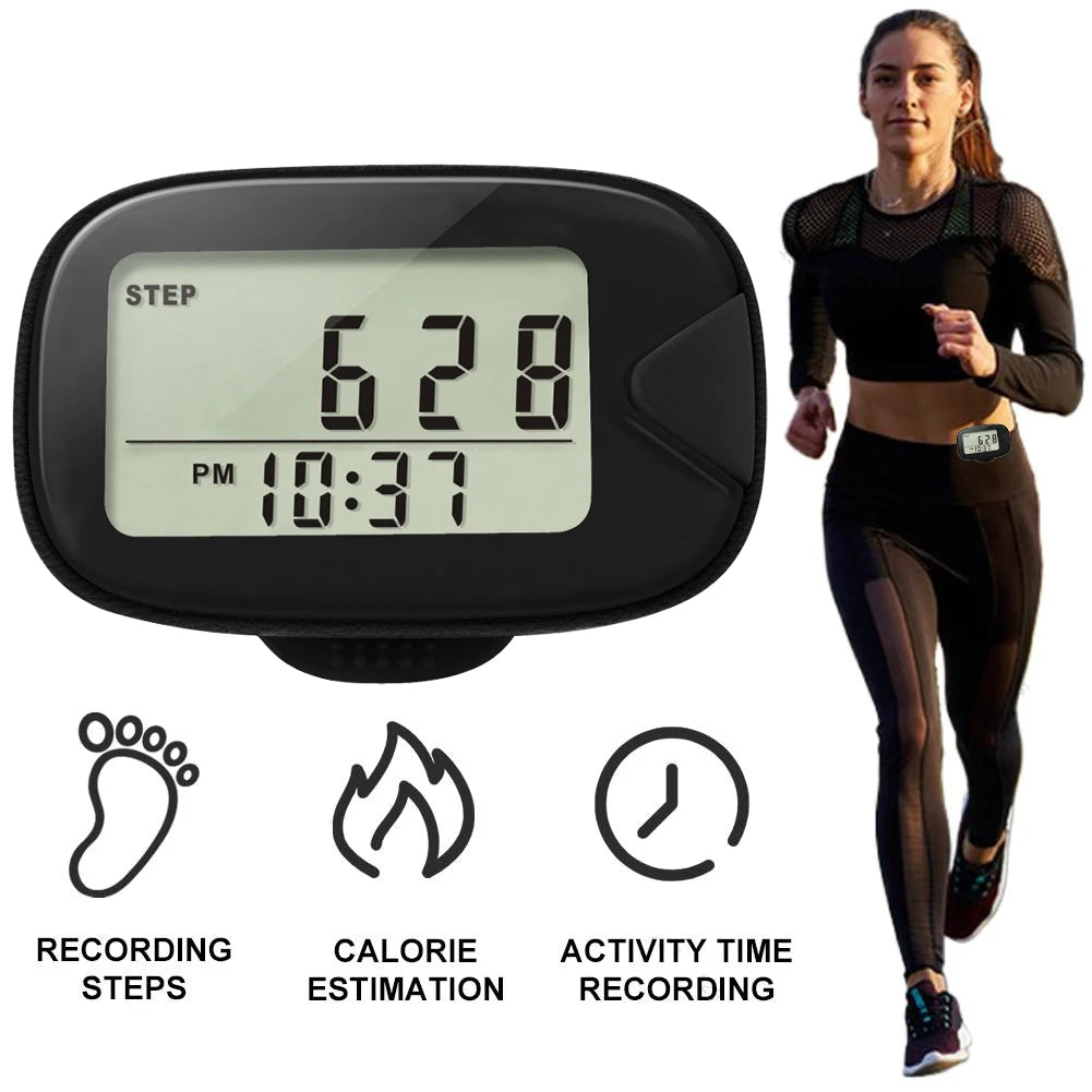 Walking / Pedometer / Clip On Step Counter  / LCD Display /  Accurate Step Tracker /  Multi-Function Electronic Pedometer /  for Walking and Running