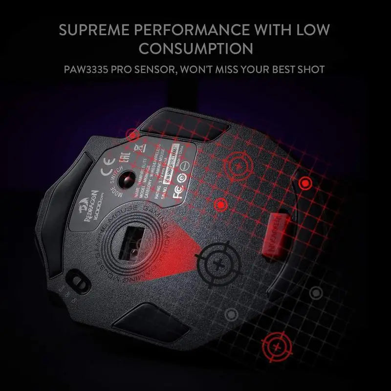 M686 Wireless Gaming Mouse / 16000 DPI Wired/Wireless Gamer Mouse /  Professional Sensor / 45-Hour Durable Power Capacity