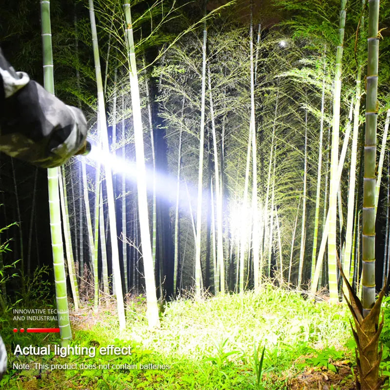 Green LED Hunting Flashlight /  Tactical  /  1-Mode USB Rechargeable Weapon Light With Press Switch Power by 18650 Battery