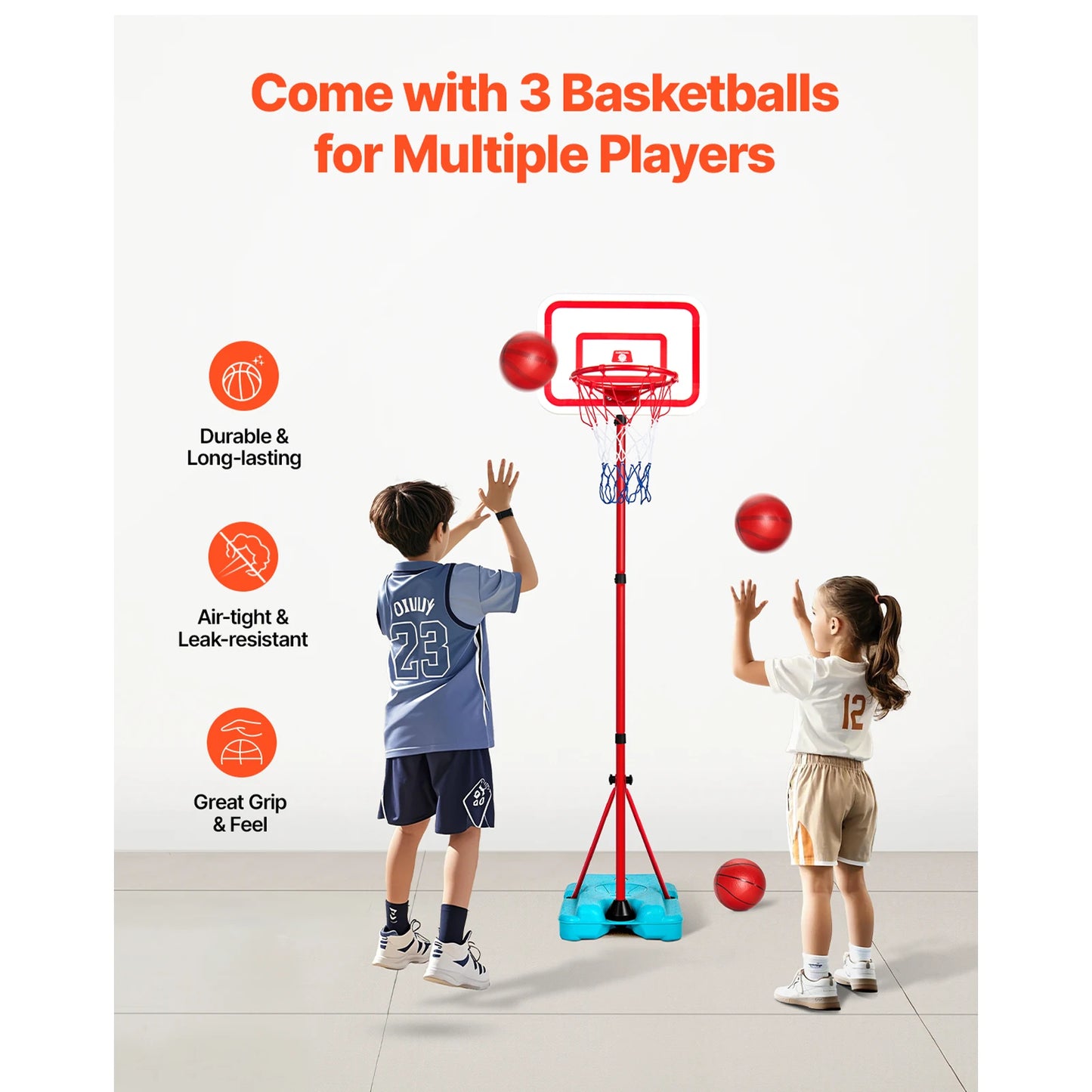 Toddler Adjustable Basketball Hoop
104-190CM Rack for Kids
Outdoor Indoor Ball Sport 
Backboard Rim Shoot
Children Toys