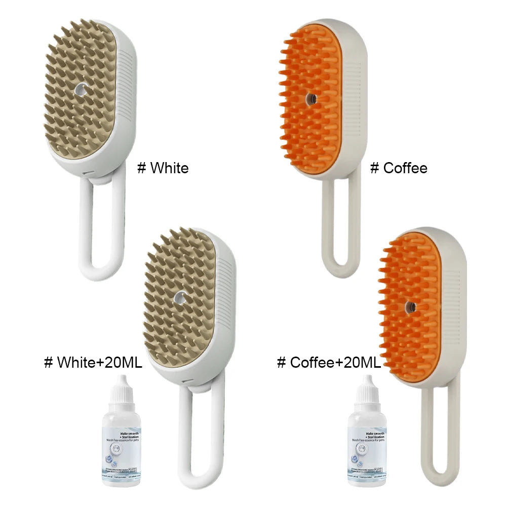 Cat Steam Brush  /  Steamy Dog Brush  /  3 in 1 Electric Spray Cat Hair Brushes  /  USB Rechargeable  /  Dog Grooming Massage Comb  /  for Pet Hairs