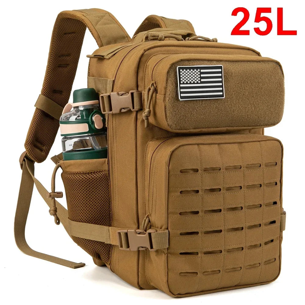**25L/45L Men's and Women's Tactical Backpacks / Outdoor Activities / Small School Backpacks with Water Bottle Holder