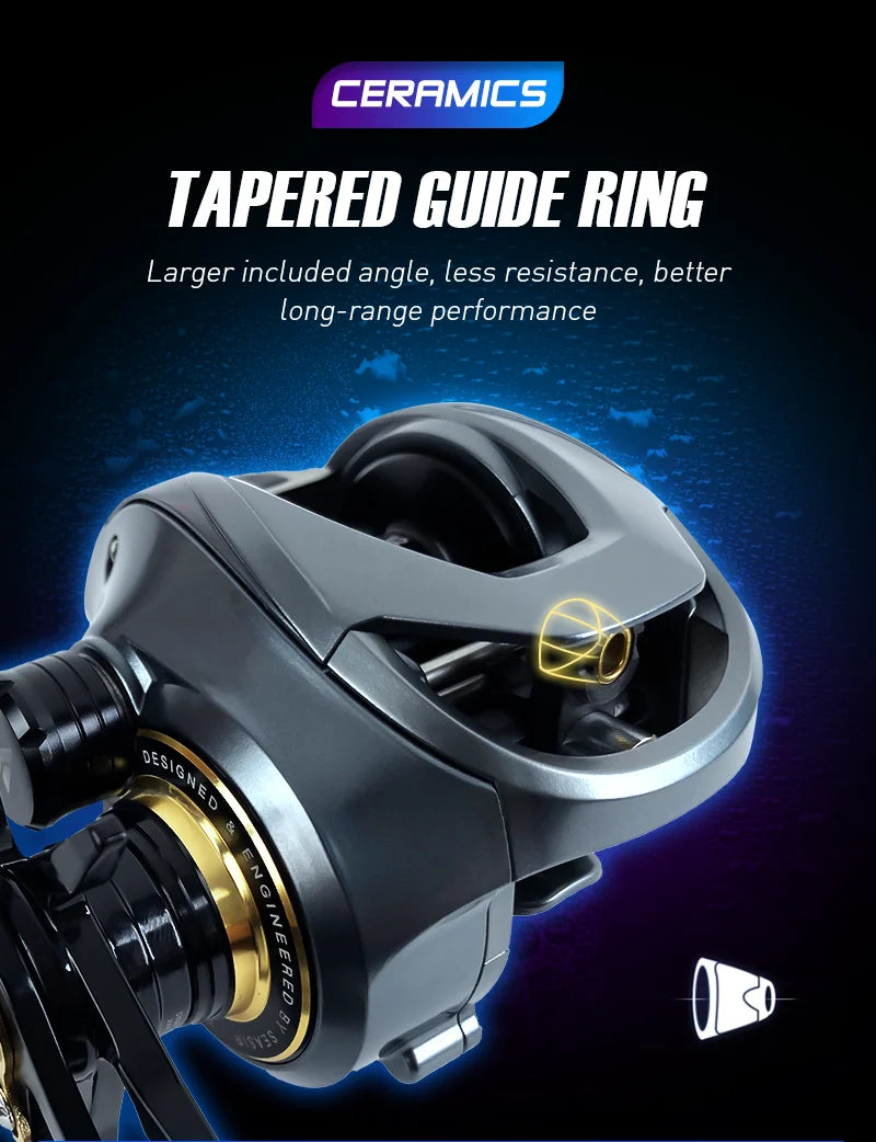 Baitcasting Reel  /  7.3:1 HS Gear Ratio  /  Aluminum Double Spool  /  Carbon Grip /  Metal BFS Micro Fresh Seawater Fishing Coil