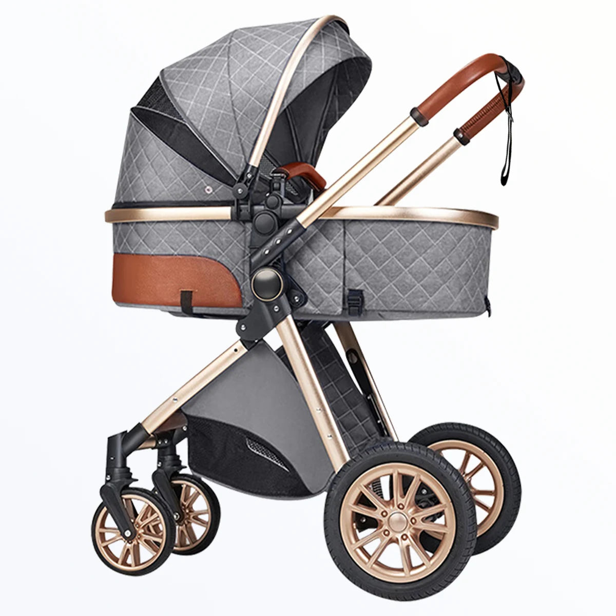 Baby Stroller / Portable and Foldable / can be pushed in both directions / 5-Point Seat Belt / Push Button