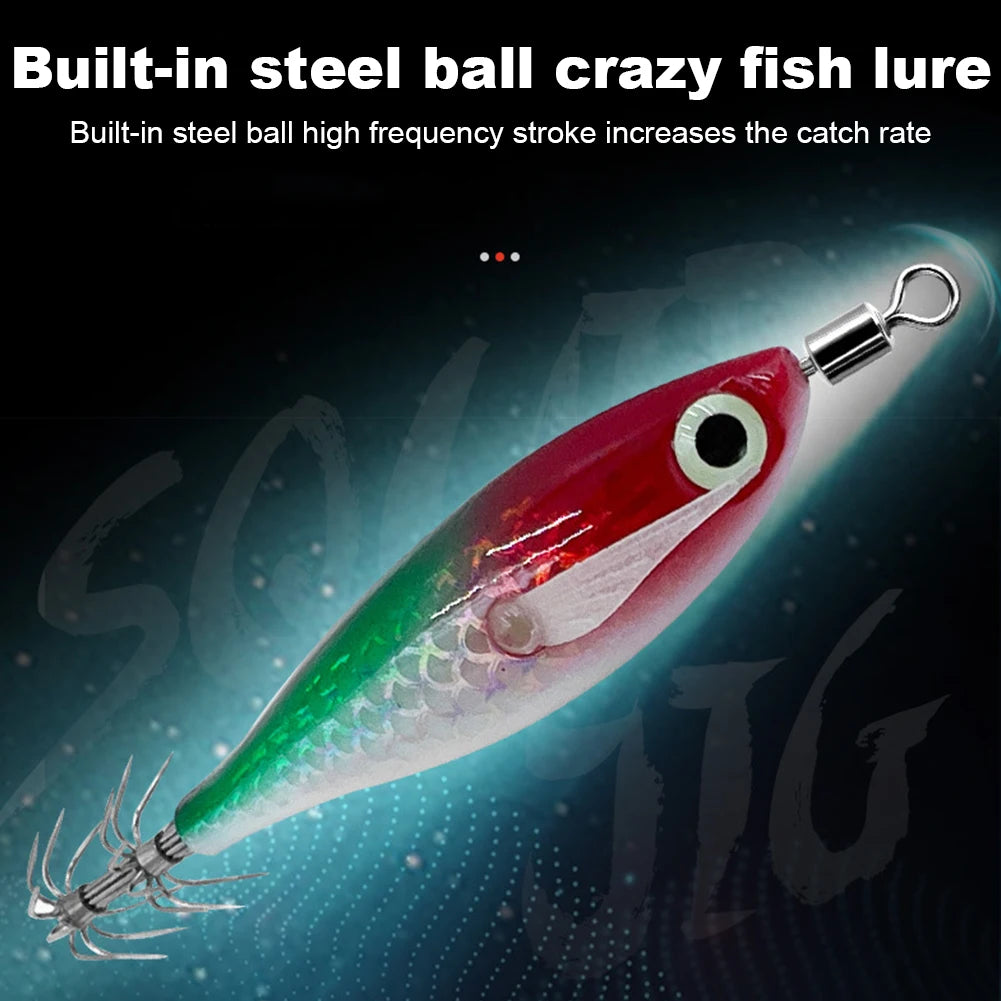 Luminous Squid Hook  /  Cuttlefish  / Attracting Lure  / Double Hook /  Glow In The Dark  / Squid Bait  / Fake Octopus Bait for Octopus Squid