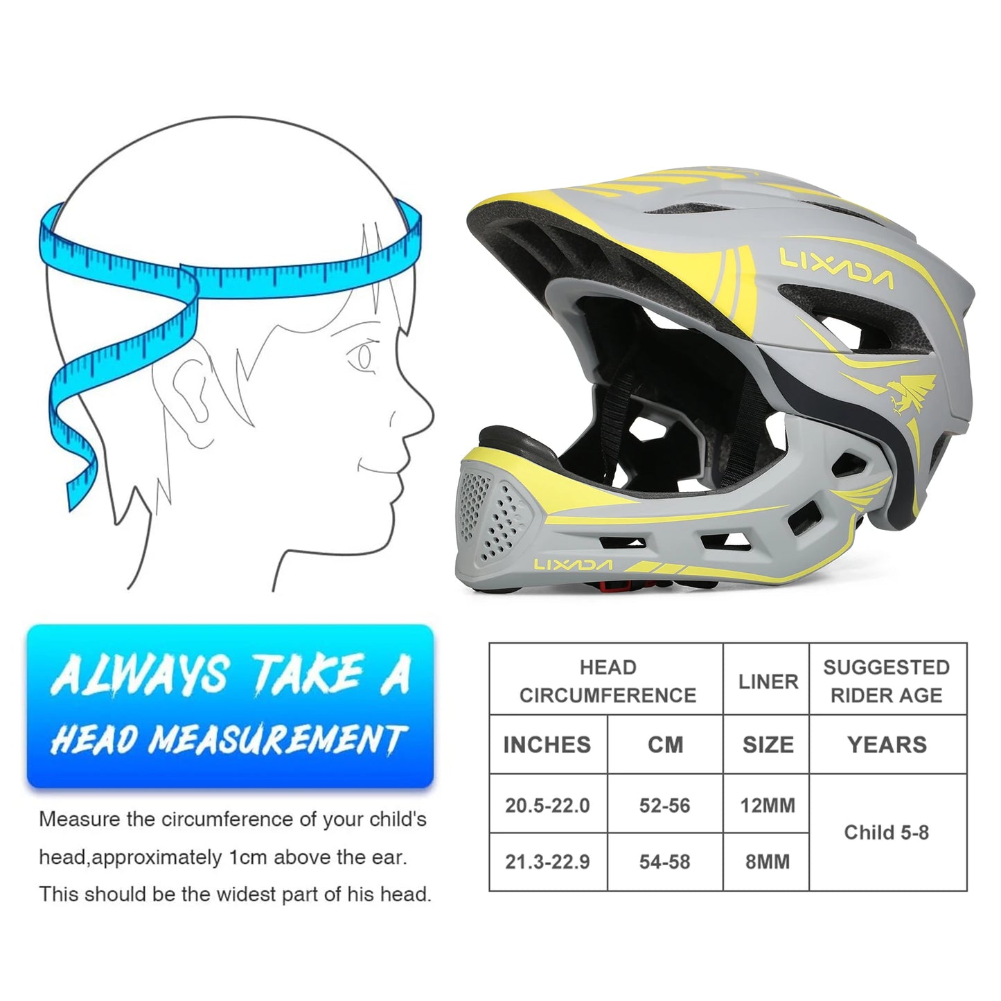2-in-1 Full-face Half-face Helmet  /  Kids Bicycle Helmet /  Child Sports Safety / Removable, Washable Liner /  Removable Chin Guard / Cycling  / Protection /Bike /  Roller Skating  /  Scooter