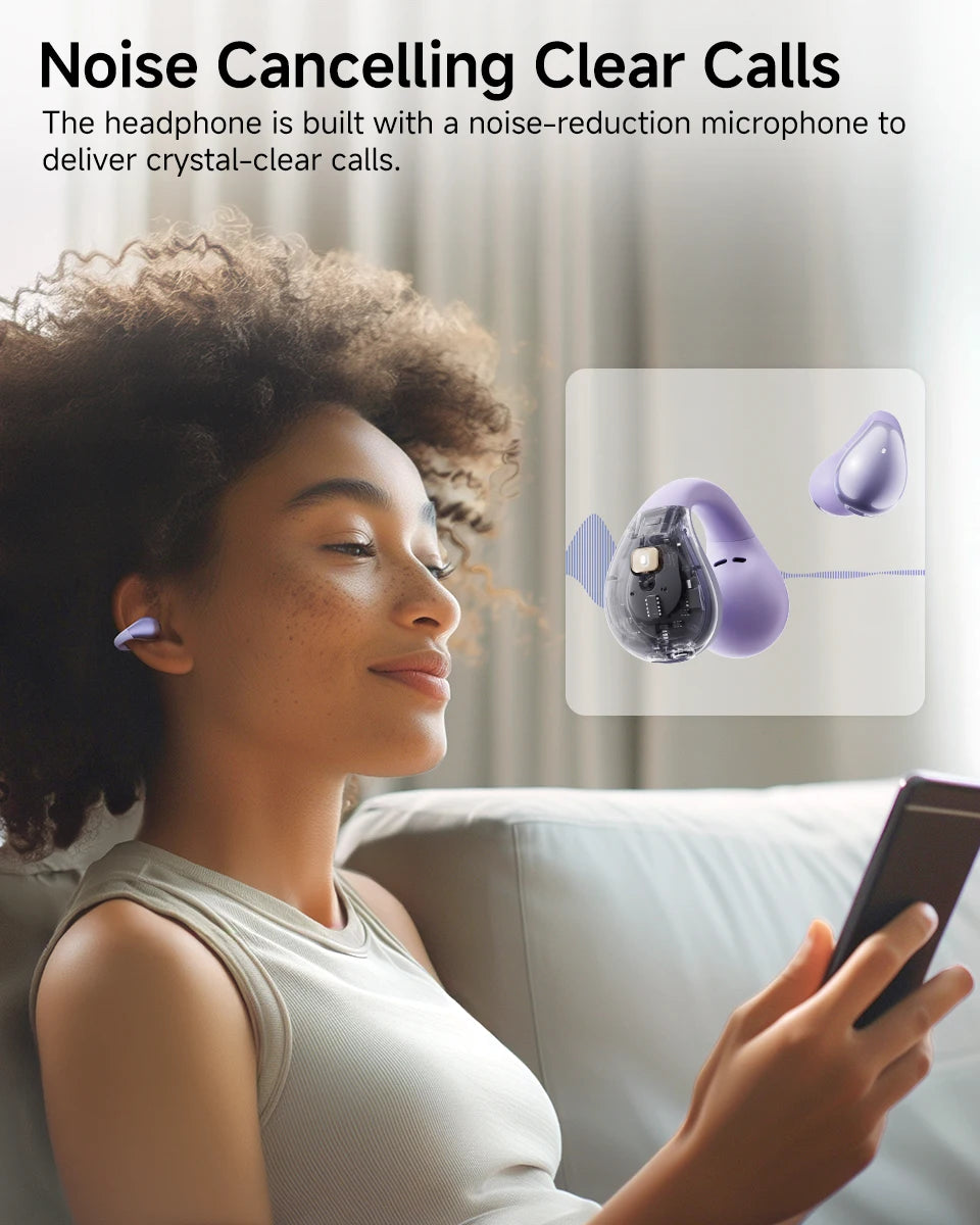 Wireless Earphones  /  Bluetooth 5.4 Ear clip  / Waterproof / Sports Earbuds  / Open Ear /  Ear clip /  Dual-Connection Headphone