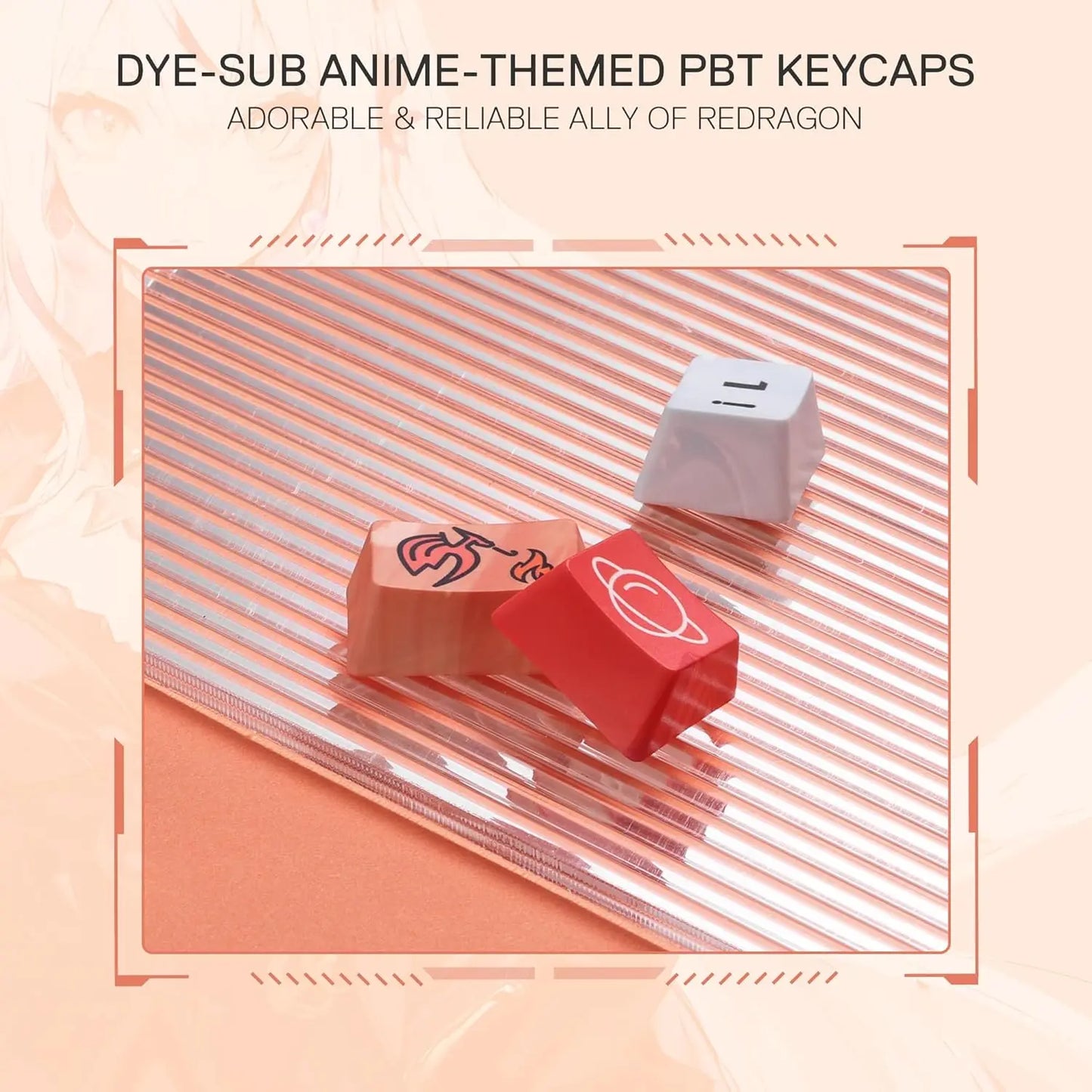 Redragon K673 PRO SE / 81 Keys / Wireless / RGB 3-Mode Anime Mechanical Hot-Swap Socket Gaming Keyboard / Custom Hi-Fi Linear Switch