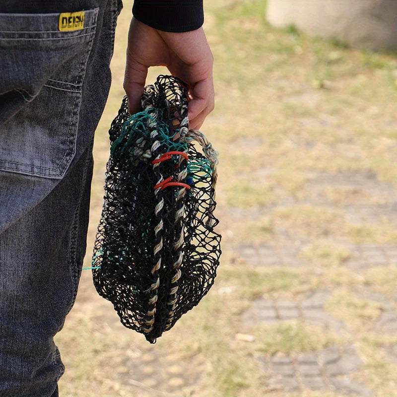 Crab Trap  /  Minnow Trap  /  Fishing Bait Trap with 10m Hand Rope  /   Folded Lobster & Crawfish Fishing Net Trap